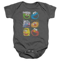 Sesame Street/group Squares Baby Bodysuit