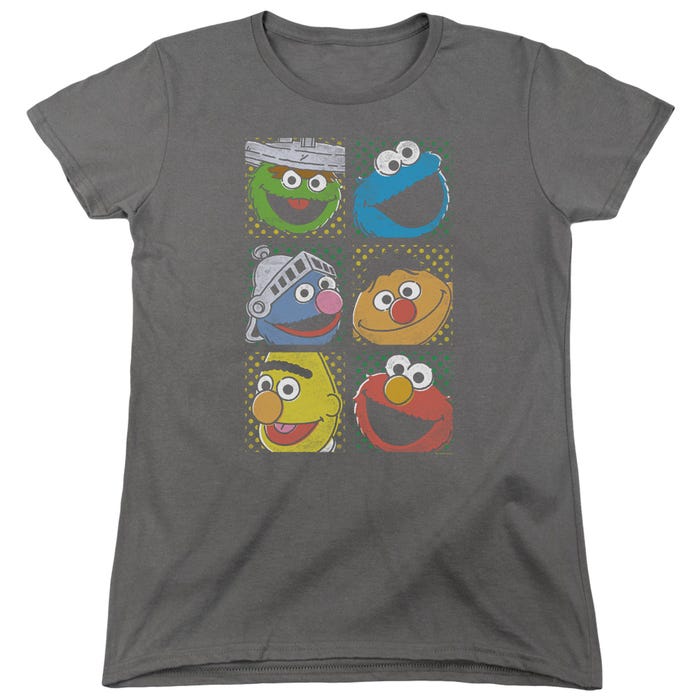 Sesame Street/group Squares Women's T-Shirt