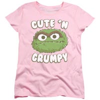 Cute N Grumpy Oscar Sesame Street Womens T-Shirt