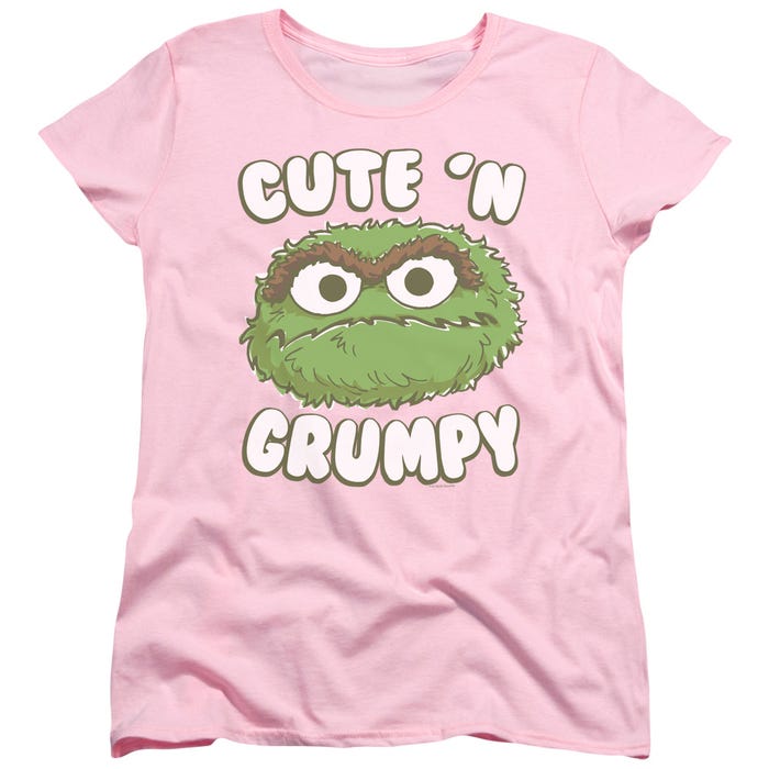Cute N Grumpy Oscar Sesame Street Womens T-Shirt