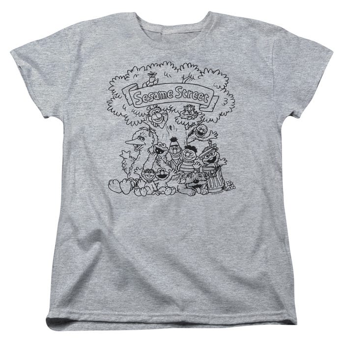 Sesame Street/simple Street Womens T-Shirt
