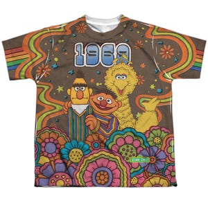 Sesame Street Psychedelic 69 Kids Sublimation T-Shirt