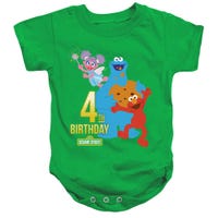 Sesame Street 4th Birthday Baby Bodysuit