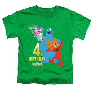 Sesame Street 4th Birthday Toddler T-Shirt