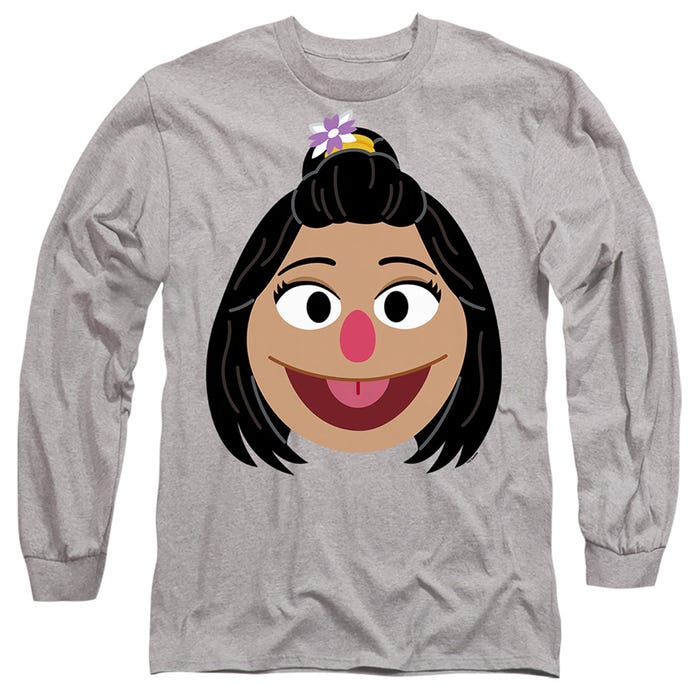 Sesame Street/ji-young Face Long Sleeve Shirt
