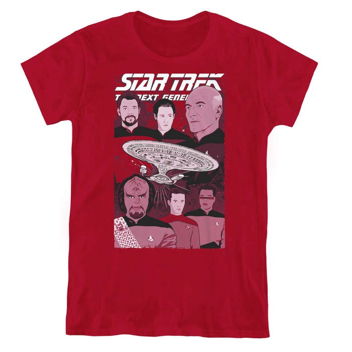 Star Trek - Captain and Crew Womens T-Shirt