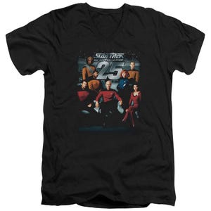 Star Trek 25th Anniversary Crew V-Neck T-Shirt