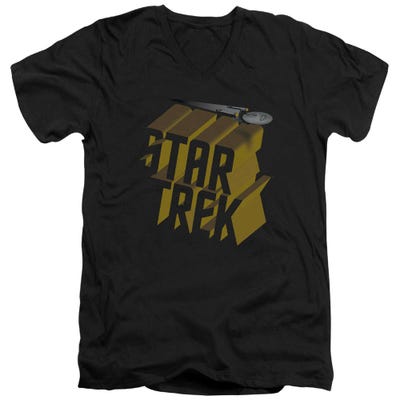 Star Trek 3D Logo V-Neck T-Shirt