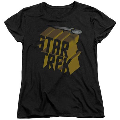 Star Trek 3D Logo Womens T-Shirt