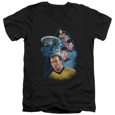 Star Trek: Amoung The Stars Galaxy V-Neck T-Shirt