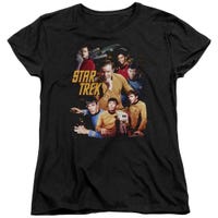 Star Trek At The Controls Womens T-Shirt