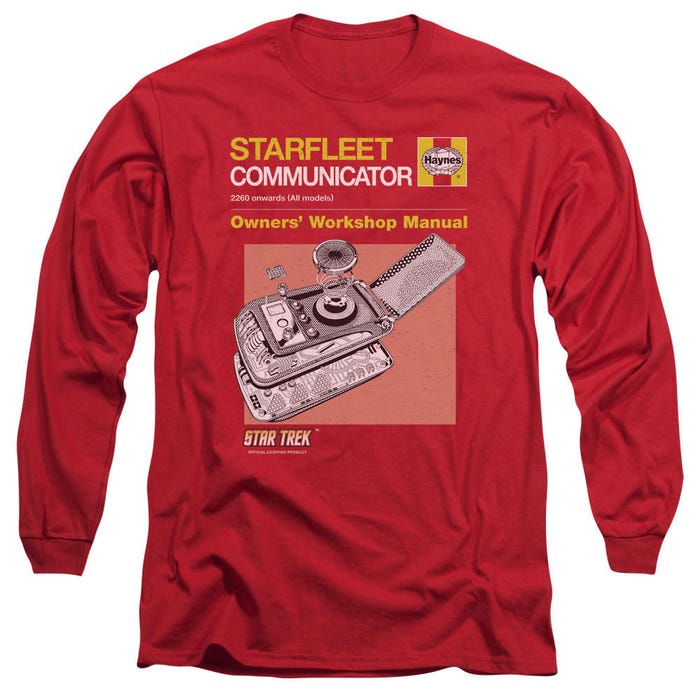 Star Trek Communicater Manual Long Sleeve Shirt