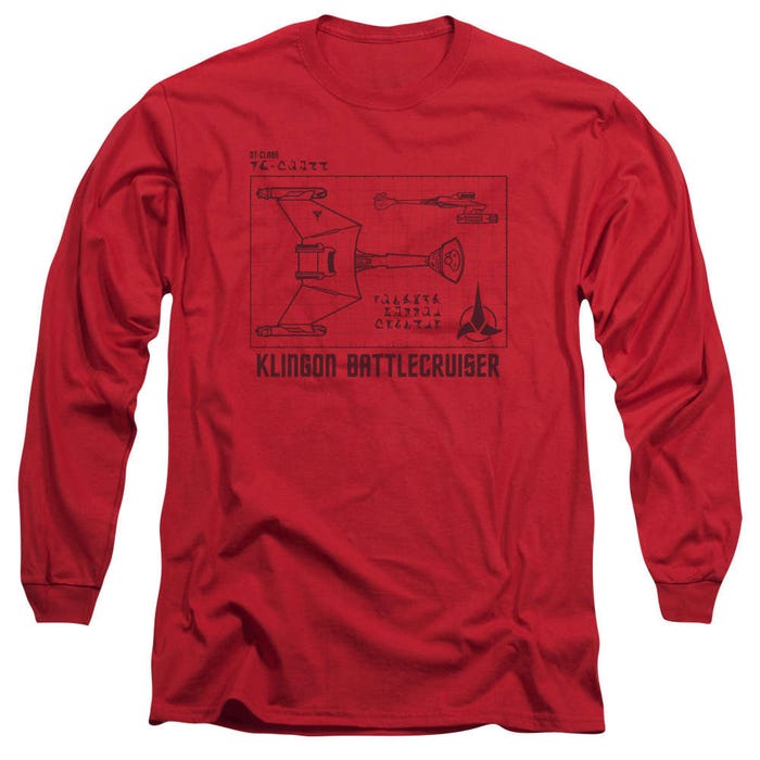 Star Trek D7 Diagram Long Sleeve Shirt