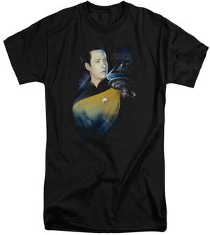 Star Trek Data 25Th Tall T-Shirt