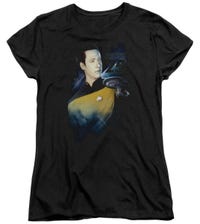 Star Trek Data 25Th Womens T-Shirt