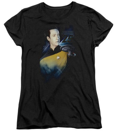 Star Trek Data 25Th Womens T-Shirt