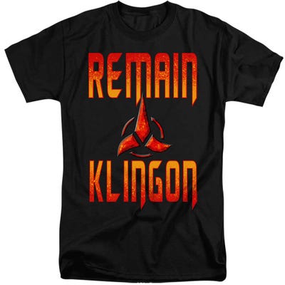 Star Trek Discovery Remain Klingon Tall T-Shirt