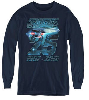 Star Trek Enterprise 25 Kids Long Sleeve Shirt