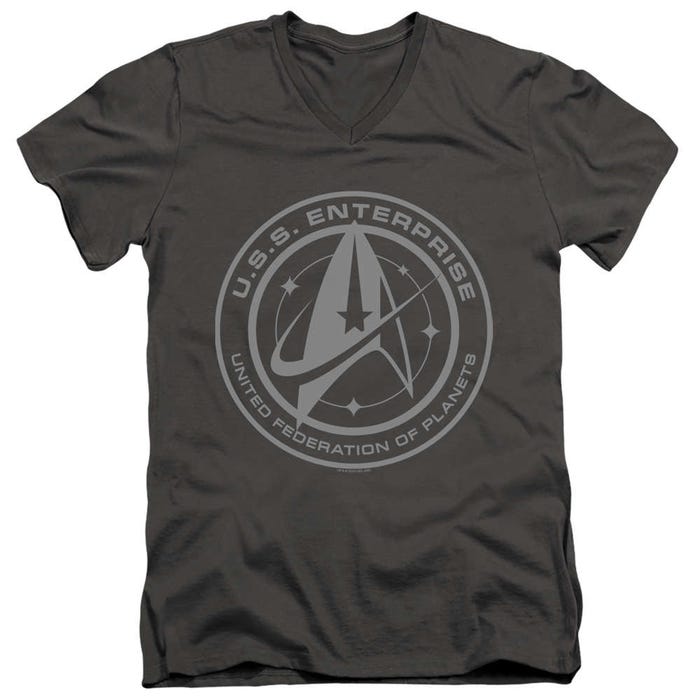Star Trek Enterprise Crest V-Neck T-Shirt