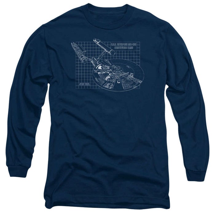 Star Trek Enterprise Prints Long Sleeve Shirt