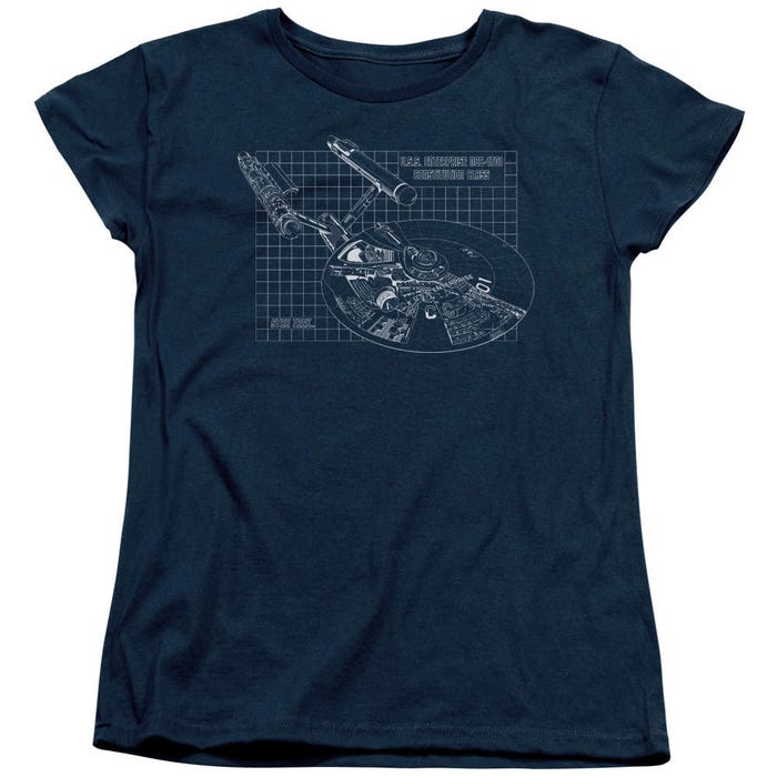 Star Trek Enterprise Prints Womens T-Shirt
