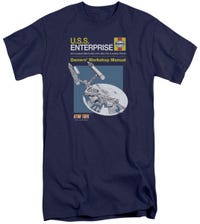 Star Trek Enterprise Workshop Manual Tall T-Shirt