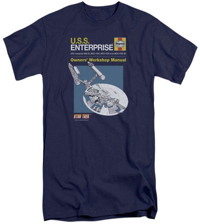 Star Trek Enterprise Workshop Manual Tall T-Shirt