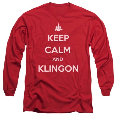 Star Trek Keep Calm And klingon Long Sleeve Shirt