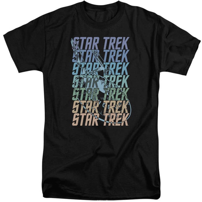 Star Trek Multi Color Enterprise Logo Tall T-Shirt