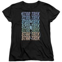 Star Trek Multi Color Enterprise Logo Womens T-Shirt