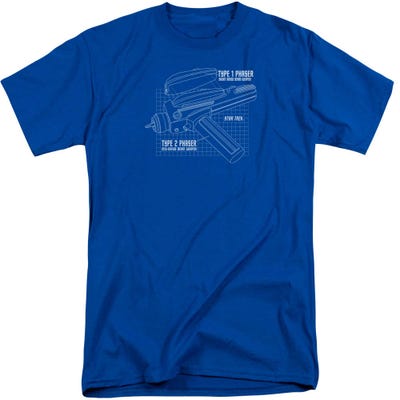 Star Trek Phaser Plans Tall T-Shirt