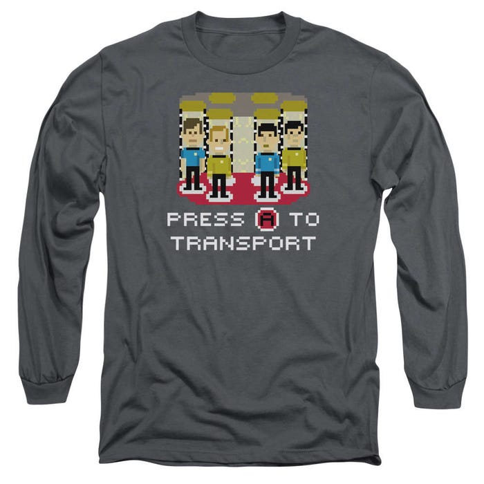 Star Trek Press A To Transport Long Sleeve Shirt