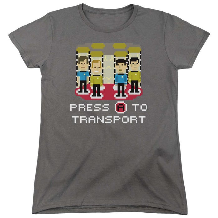Star Trek Press A To Transport Womens T-Shirt