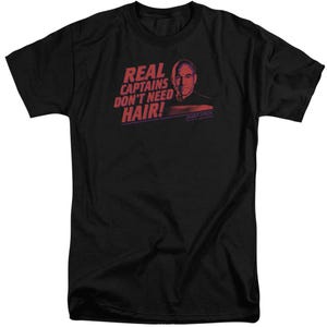 Star Trek Real Captains Don't Need Hair Tall T-Shirt