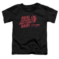 Star Trek Real Captains Don't Need Hair Toddler T-Shirt