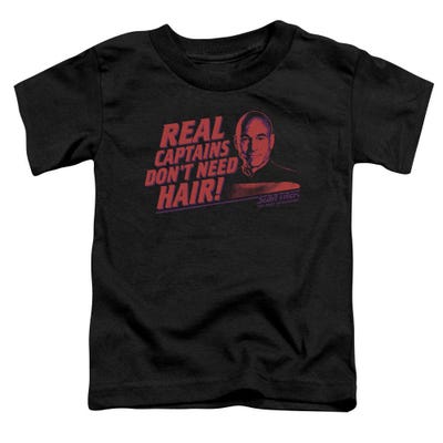 Star Trek Real Captains Don't Need Hair Toddler T-Shirt