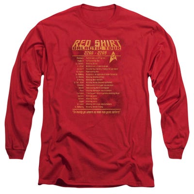 Star Trek Red Shirt Galactic Tour Long Sleeve Shirt