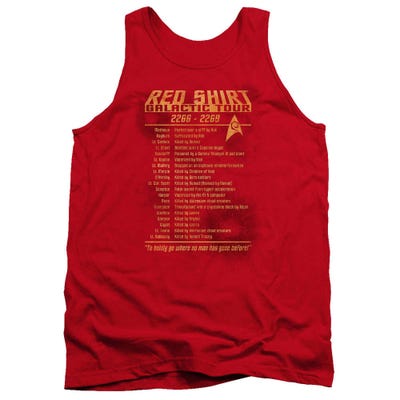 Star Trek Red Shirt Galactic Tour Tank Top