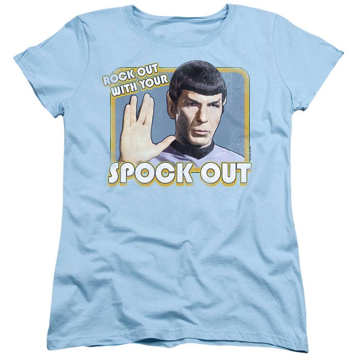 Star Trek Rock With Your Spock Out Womens T-Shirt