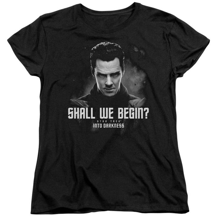 Star Trek Shall We Begin Womens T-Shirt