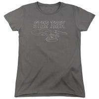 Star Trek TOS Enterprise Womens T-Shirt