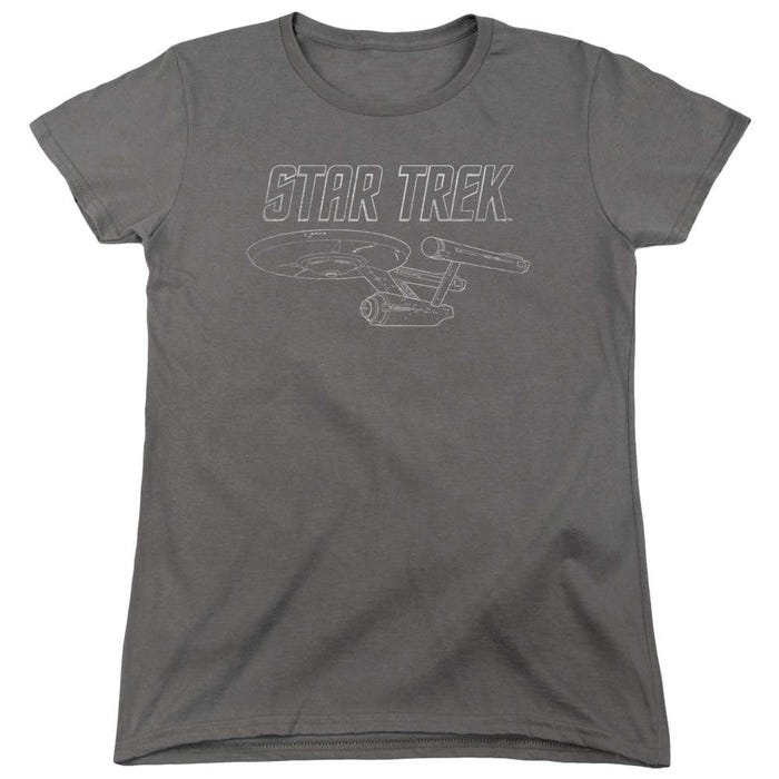 Star Trek TOS Enterprise Womens T-Shirt