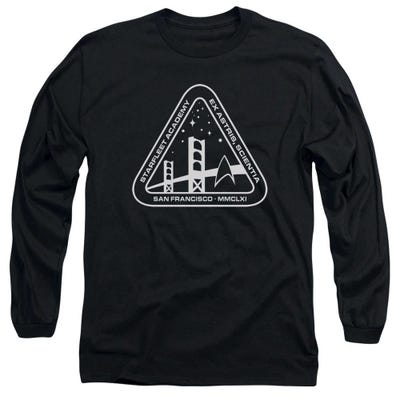 Star Trek White Academy Logo Long Sleeve Shirt