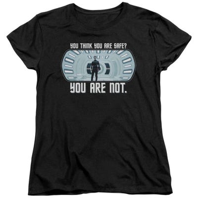 Star Trek Your Not Safe Womens T-Shirt