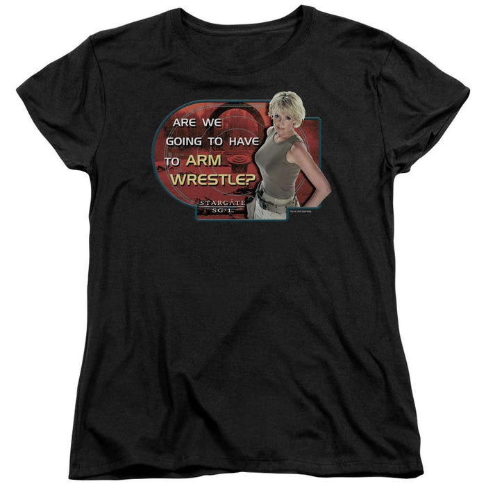 Stargate SG1 Arm Wrestle Womens T-Shirt