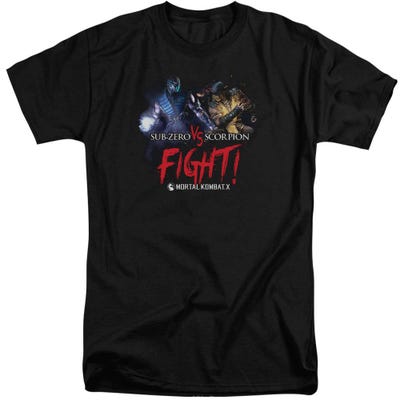 Sub-Zero Scorpion Fight Tall T-Shirt