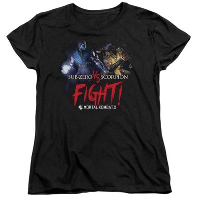 Sub-Zero Scorpion Fight Womens T-Shirt