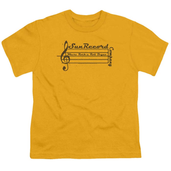 Sun Records Music Staff Kids T-Shirt
