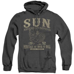 Sun Records Rockabilly Bird Adult Heather Hoodie