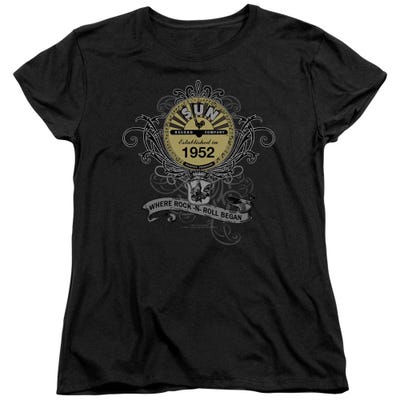 Sun Records Rockin Scrolls Vintage Womens T-Shirt